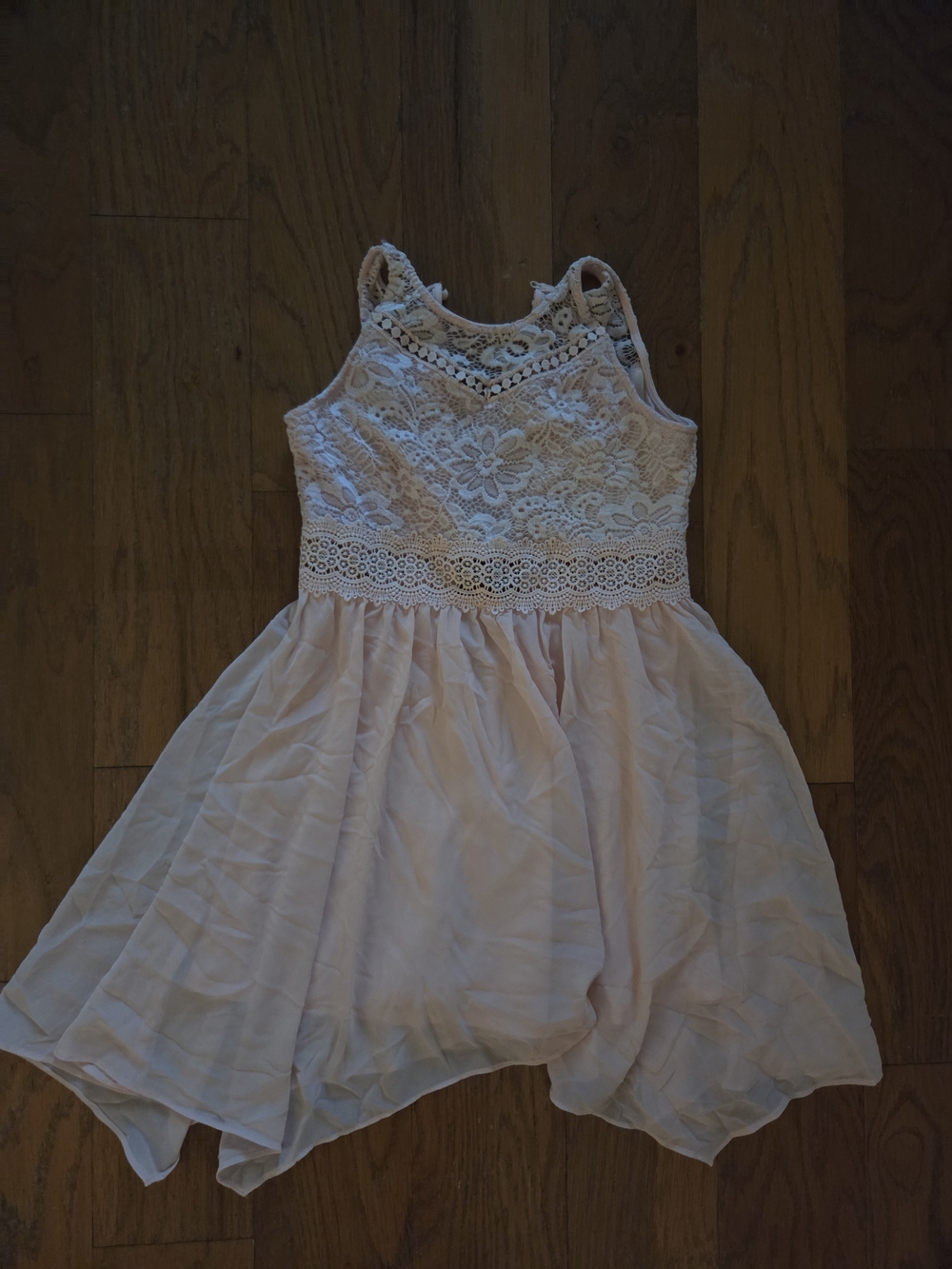 BCX Light Pink Lace Chiffon Girls Dress